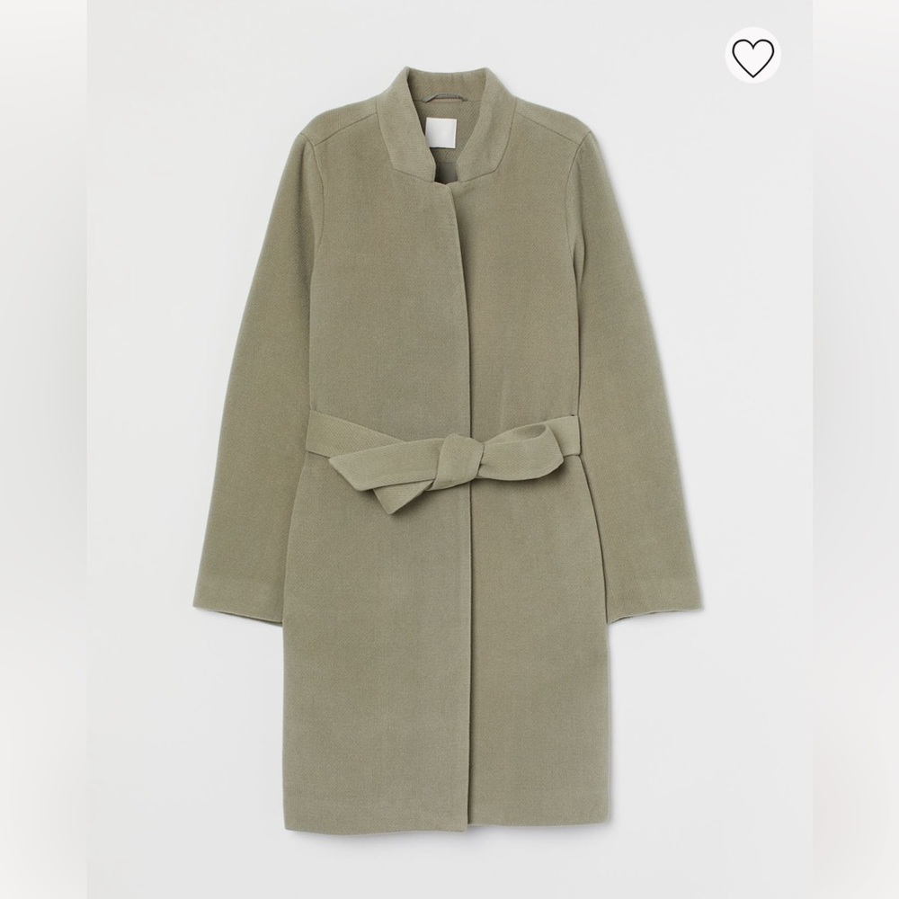 H&M green coat . Size 0 . New.